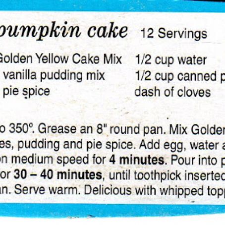 Pumpkin Cake