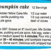 Pumpkin Cake