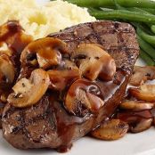 Steak Marsala with Cauliflower Mash
