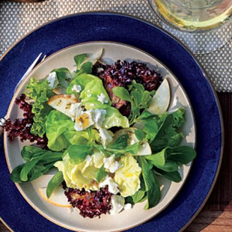 Chicken, Pear, and Goat Cheese Salad