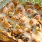 Bill Nicholson's Krispy Kreme Bread Pudding with Butter Rum Sauce