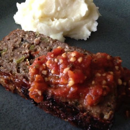 Kristi's Out Of This World Meatloaf with Homemade Tomato Garlic Sauce