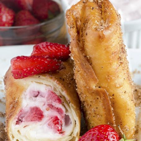 Strawberry Cheesecake Chimichangas