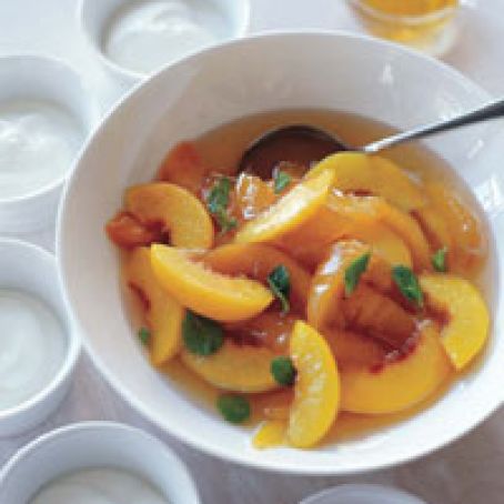Mint-Marinated Peaches