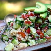 Spicy Quinoa, Cucumber and Tomato Salad