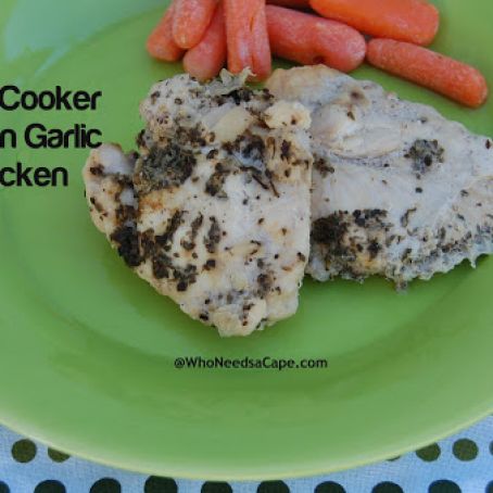 Slow Cooker Lemon Garlic Chicken