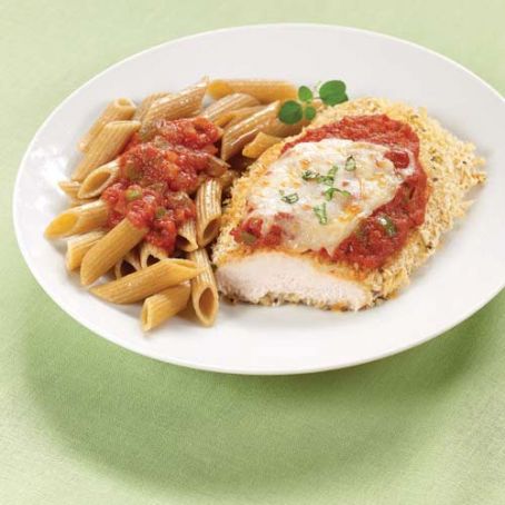 Guiltless Chicken Parmesan with Pasta