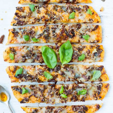 One-Hour Sun-dried Tomato, Basil, and Mozzarella Focaccia Bread