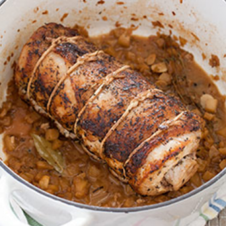 French-Style Pot-Roasted Pork Loin