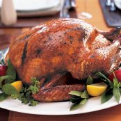 Molasses-Glazed Roast Turkey with Giblet Gravy