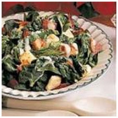 Warm Bacon Spinach Salad
