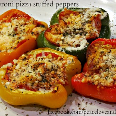 Low Carb Pepperoni Pizza Stuffed Peppers