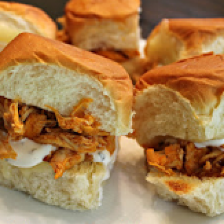 Crockpot Buffalo Chicken Sandwich
