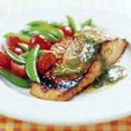 Glazed Salmon with Dilly Mustard Sauce