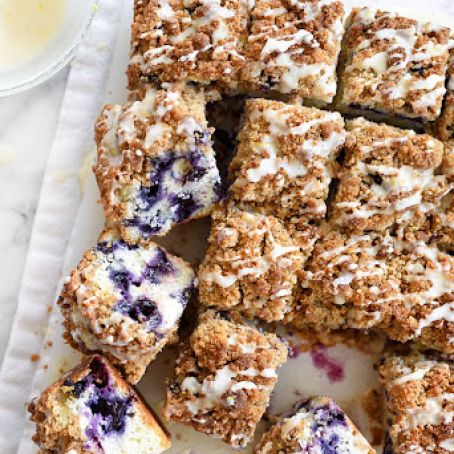 Blueberry Buckle Recipe With Lemon Glaze