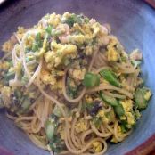 SPAGHETTI w/ASPARAGUS FRITTATA