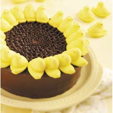 Peeps Sunflower Cake