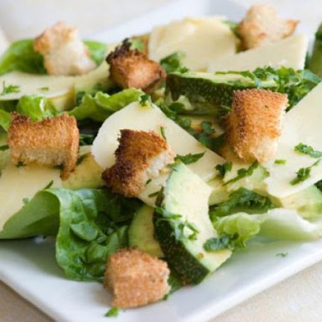 Spinach-Avocado Caesar Salad