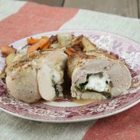 Chicken Bacon Roulades with Creamy Pancetta Dressing