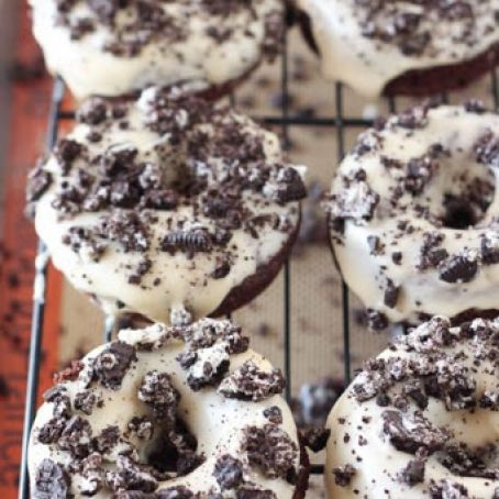 Cookies and Cream Chocolate Doughnuts