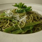 Tallarines Verdes - Salsa Pesto de Espinaca ( a la manera de doña Caty )