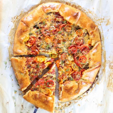 Three Cheese Tomato Thyme Galette