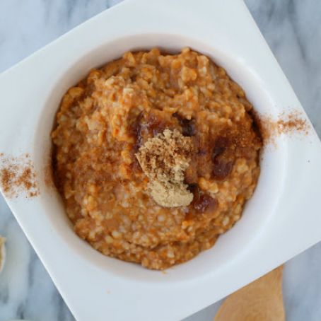 Slow Cooker Pumpkin Pie Steel Cut Oats