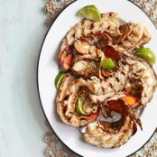Grilled Lobster Tails with Nectarine-Lime Sauce