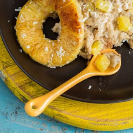 GF - Vegan - Tropical Pineapple Boozy Baked Oatmeal