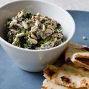 Spinach Spicy Dip with Pine Nuts
