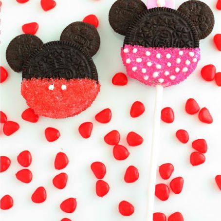 Minnie and Mickey Mouse Oreo Cookie Pops