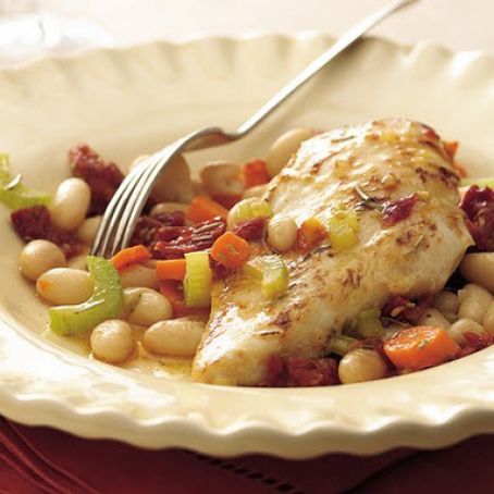 Tuscan Rosemary Chicken and White Beans
