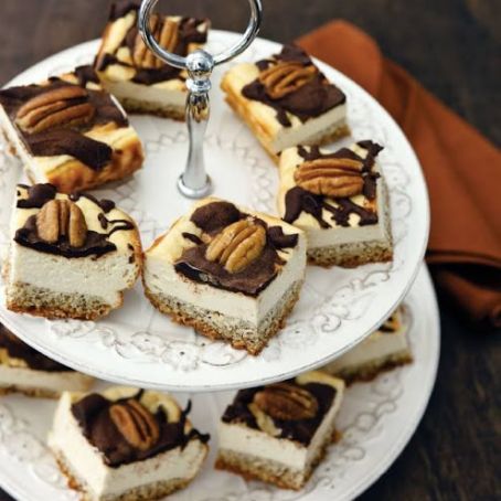 Low Carb Chocolate Pecan Cheesecake Squares