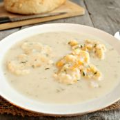 CHICKEN - Cream of Chicken Soup with Cheddar and Herb Dumplings