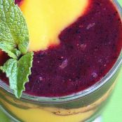 Mango-Berry Swirled Smoothies