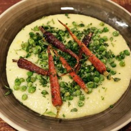 Peas and Carrots with Polenta