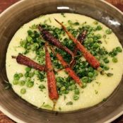 Peas and Carrots with Polenta