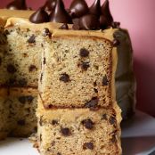 Cake: Banana-Chocolate Chip Cake with Peanut Butter Frosting