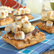 Chocolate, Peanut Butter & Banana S'more Puffs