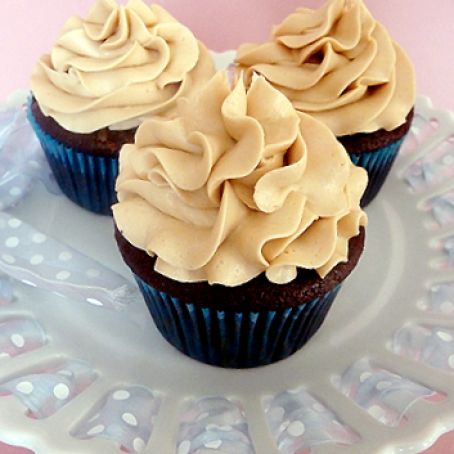 Mocha Cupcakes with Espresso Buttercream Frosting