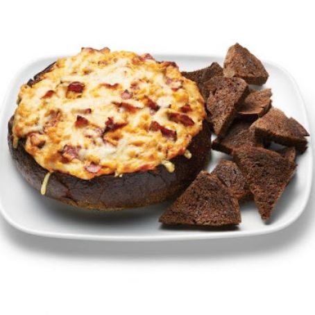 Hot Reuben Dip in a Pumpernickel Bread Bowl
