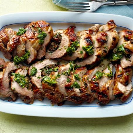 Mushroom Stuffed Pork Tenderloin