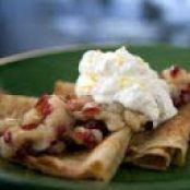 Buckwheat Crepes with Lemon-Banana Flambe
