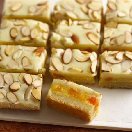 Almond, Apricot and White Chocolate Decadence Bars