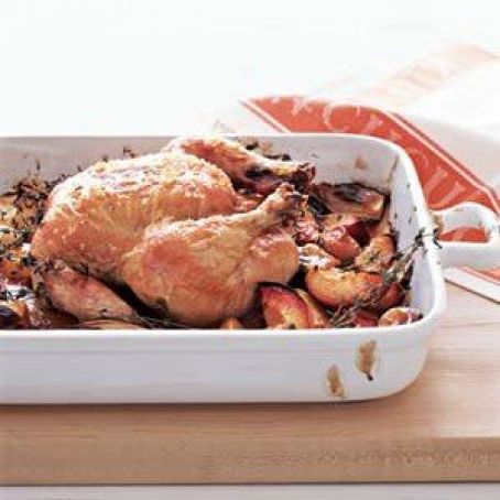 Chicken with Balsamic Peaches