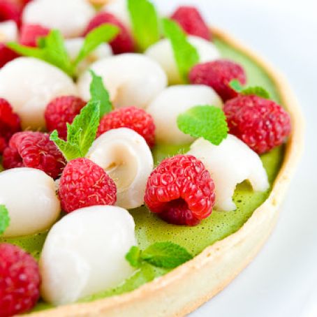 TART - Green Tea, Lychee & Raspberry Tart