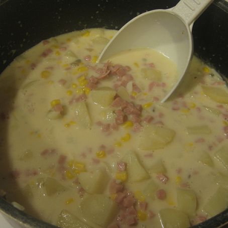 Freezer Meal Southwest Corn & Ham Chowder