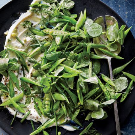 Snap Pea Salad with Whipped Ricotta