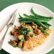 Sauteed Chicken with Mushrooms and Green Beans