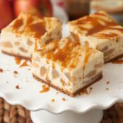 Salted Caramel Apple Cheesecake Bars